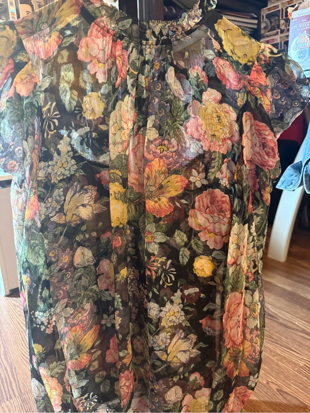 Zimmermann shirt and tank set. Chiffon silk. Puffed sleeves. Worn once - Picture 6 of 10